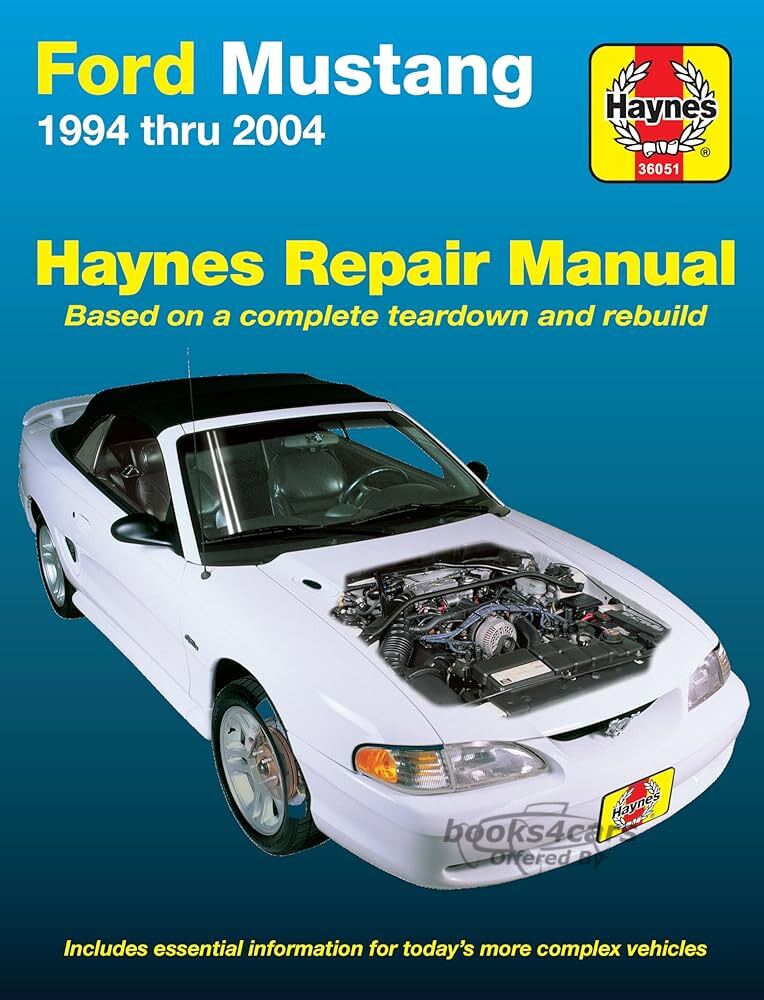 view cover of 1994-2004 Ford Mustang shop service repair manual by Haynes