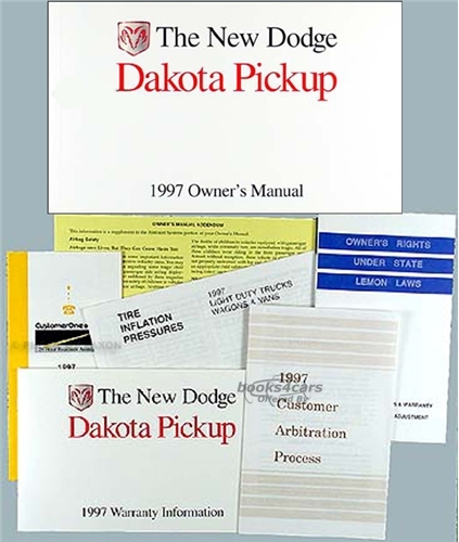view cover of 1997 Dakota Owners manual by Dodge
