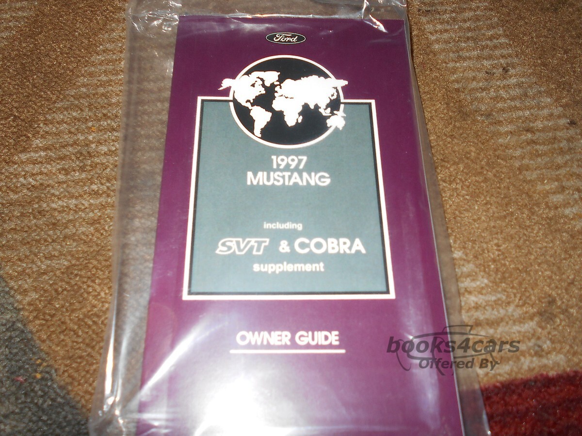 view cover of 1997 Mustang owners manual by Ford includes SVT and Cobra supplements