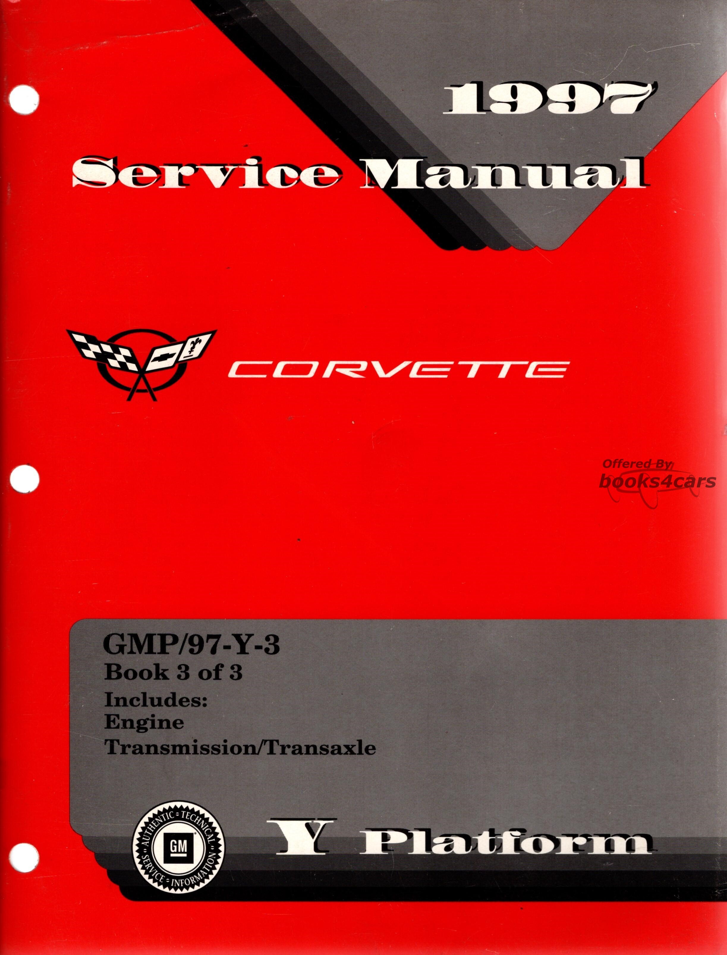 view cover of 1997 Corvette Shop Service Repair Manual VOLUME 3 by Chevrolet. Includes engine and transmission/transaxle