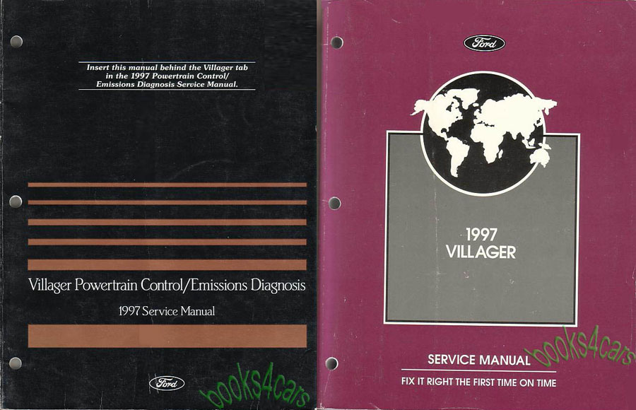 view cover of 1997 Villager Service Manual by Mercury