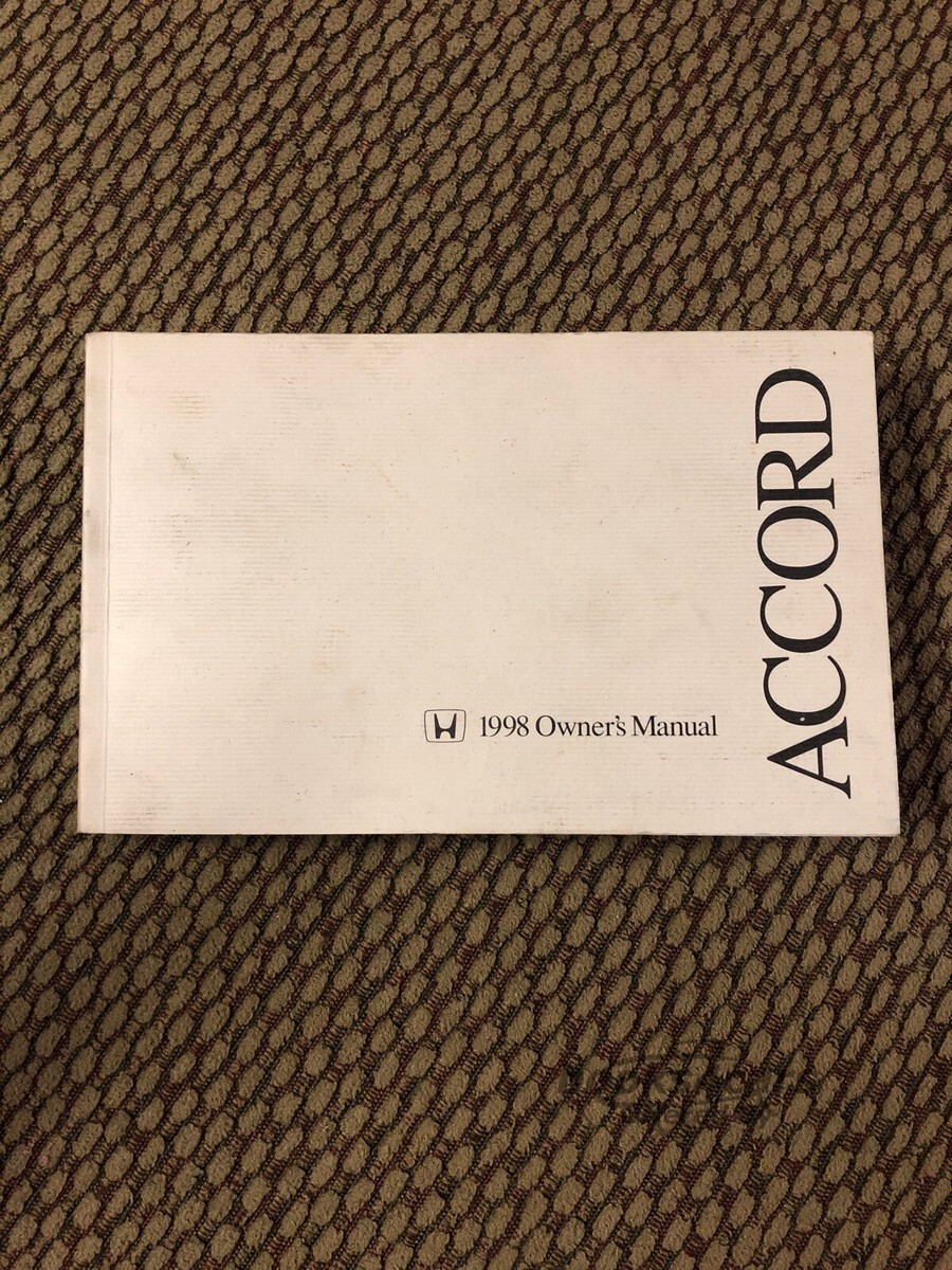view cover of 1998 Accord Sedan Owners Manual by Honda