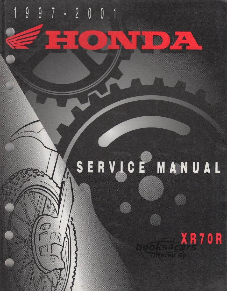 view cover of 1997-2001 XR70R Shop Service Repair Manual by Honda