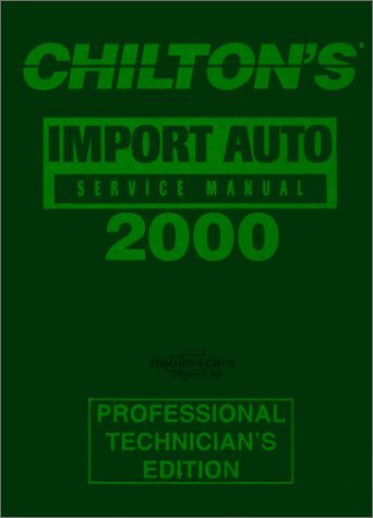 view cover of 1996-2000 Import Chiltons Auto Shop Service Repair Manual for Import Cars. Professional Technicians Edition