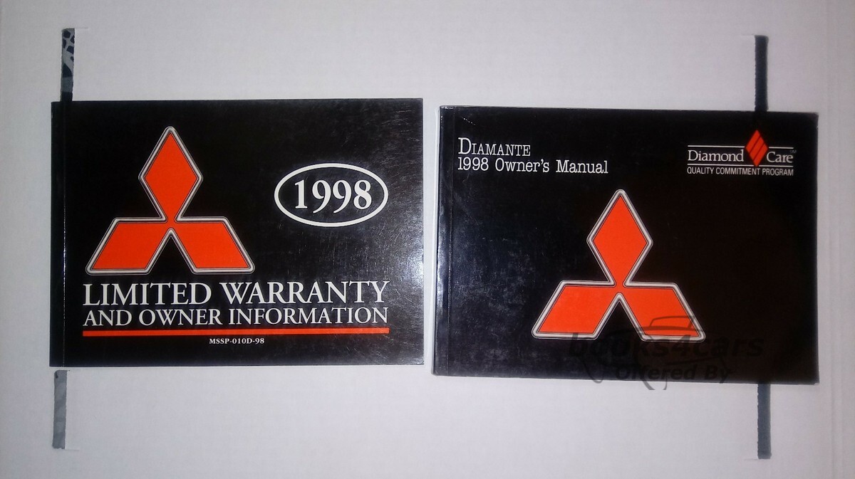 view cover of 1998 Diamante owners manual.