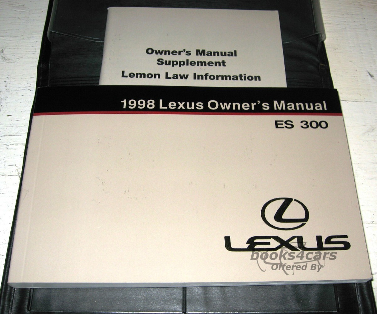 view cover of 1998 ES300 Owners Manual by Lexus for ES 300