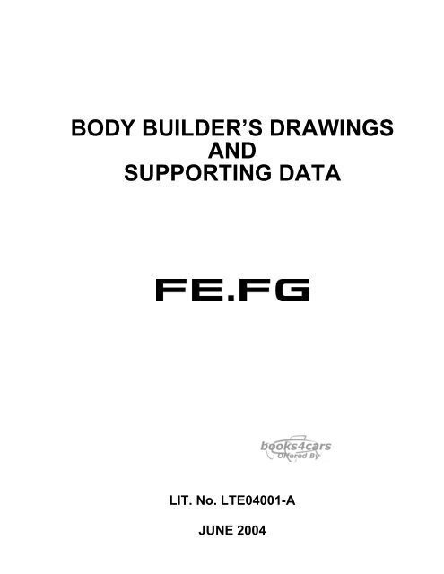 view cover of 1998 Mitsubishi Fuso FE Body Builders Drawings