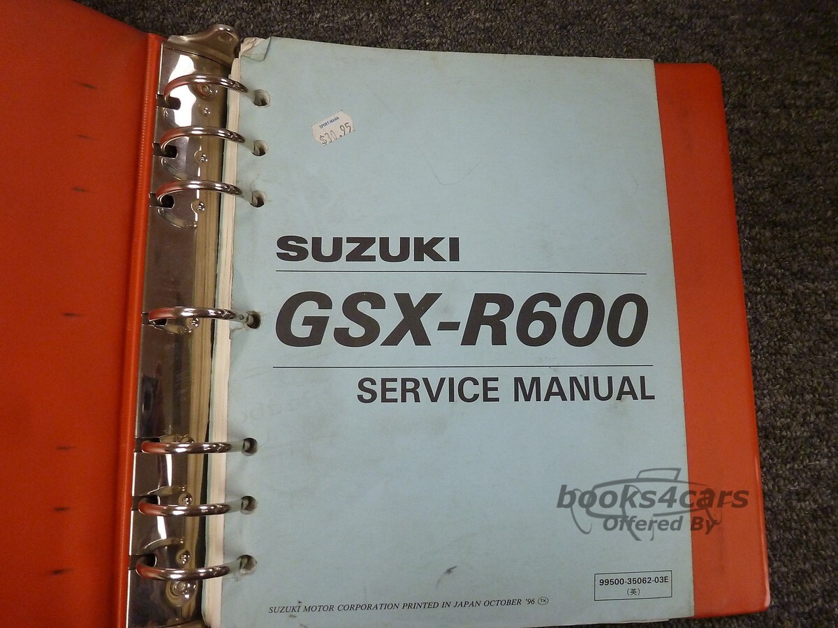view cover of 1997-1999 GSX-R600 Shop Service Repair Manual by Suzuki Motorcycle for GSX R 600