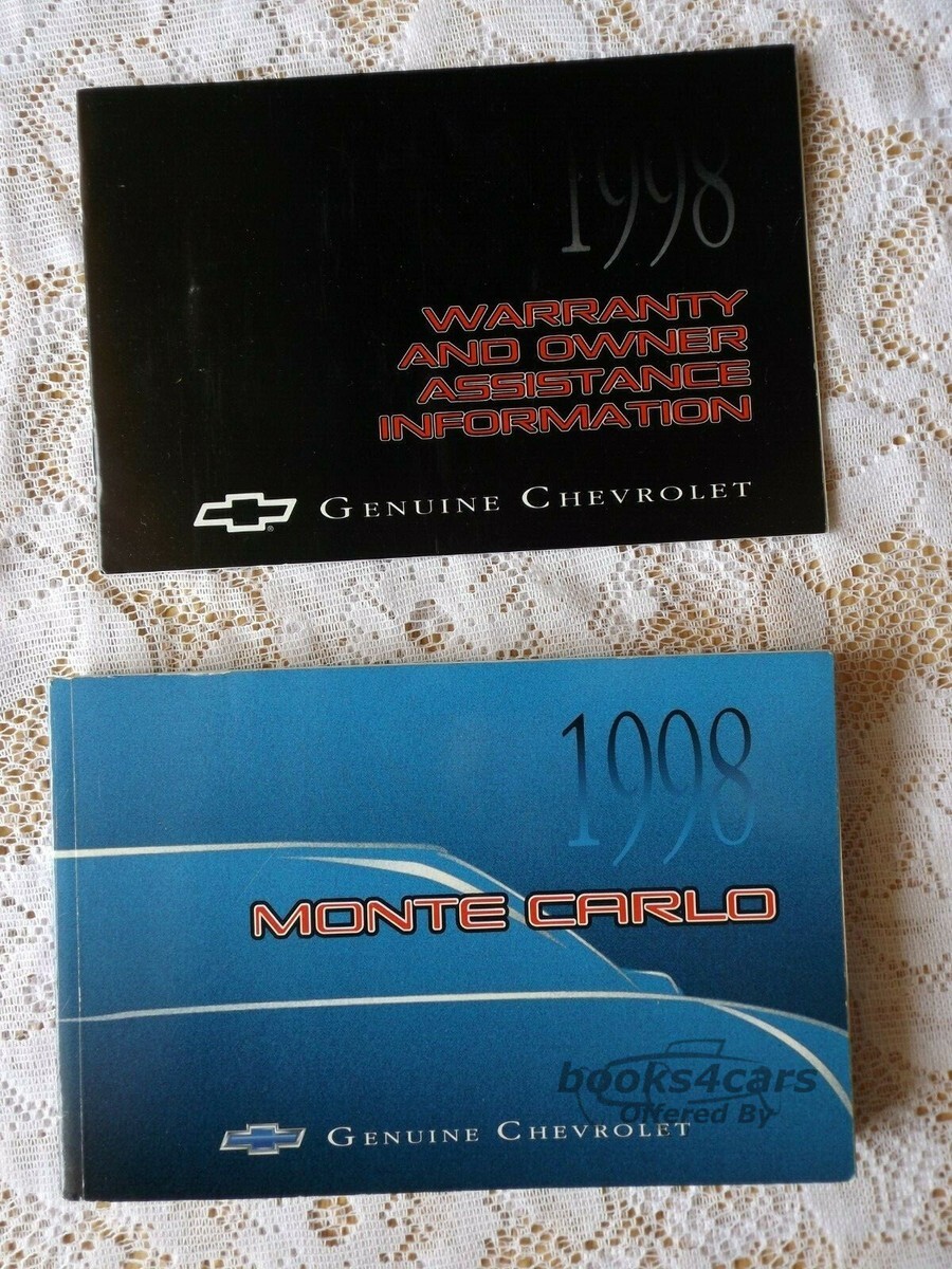 view cover of 1998 Monte Carlo Owners manual by Chevrolet