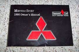 view cover of 1998 Montero SPORT Owners Manual by Mitsubishi