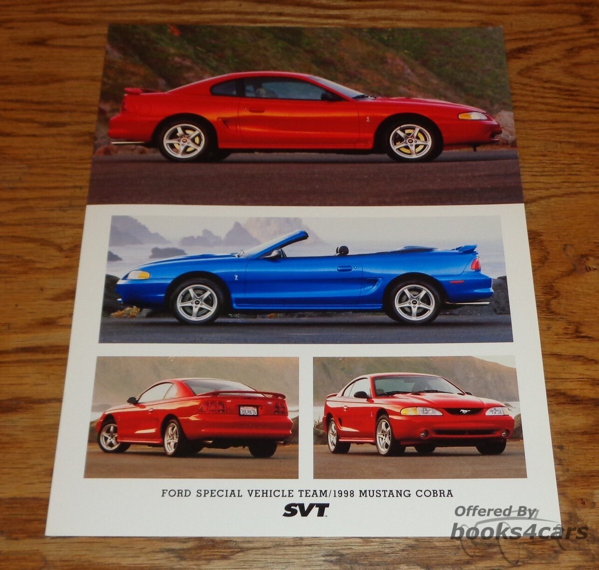 view cover of 1998 Mustang Cobra Sales Brochure Sheet