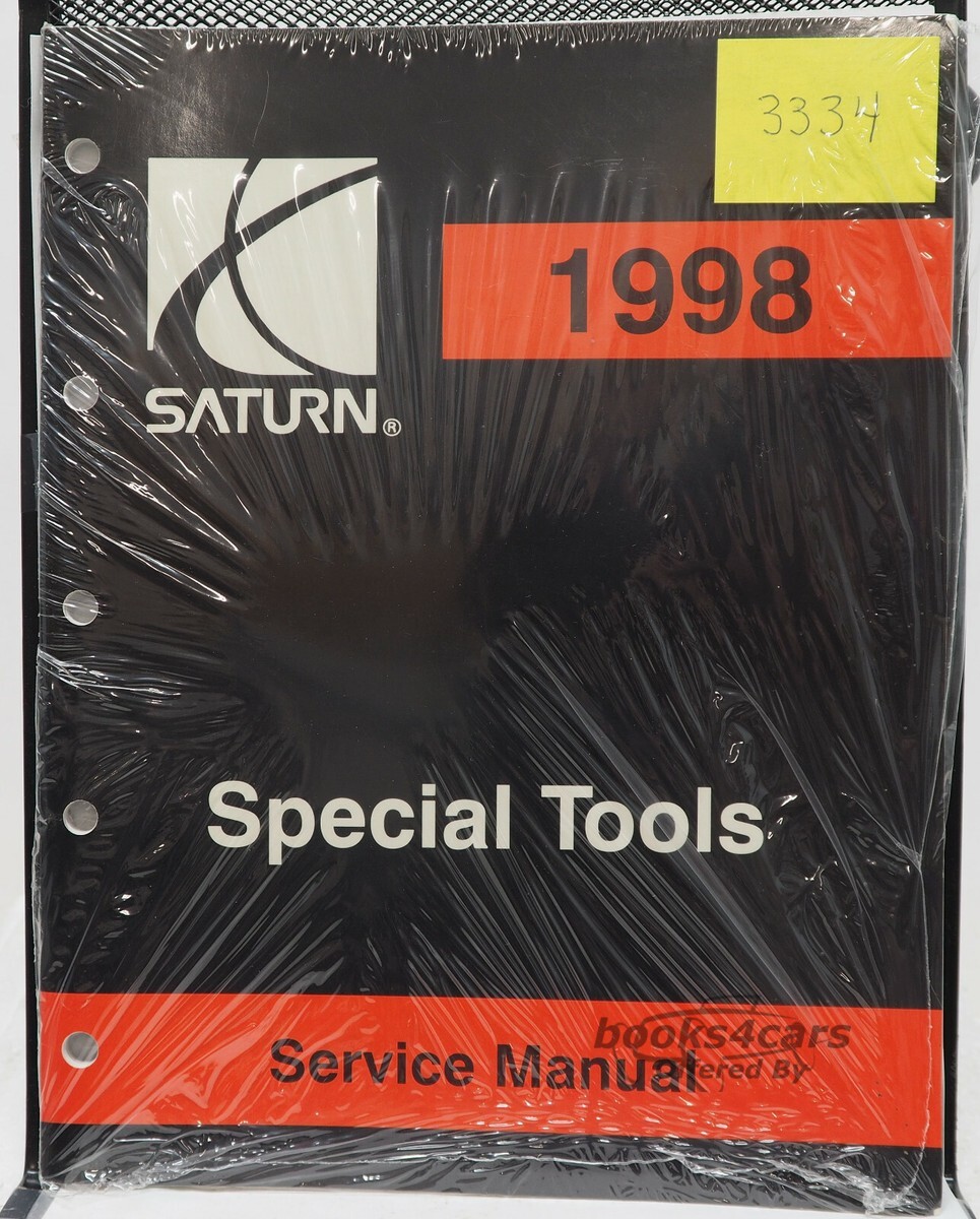 view cover of 1998 Special Tools Manual by Saturn