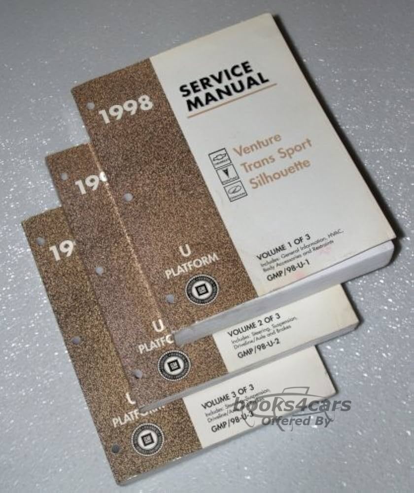 view cover of 1998 Venture TransSport Silhouette Shop Service Repair Manual 3 Vol. Set by Chevrolet Pontiac & Oldsmobile by General Motors transport