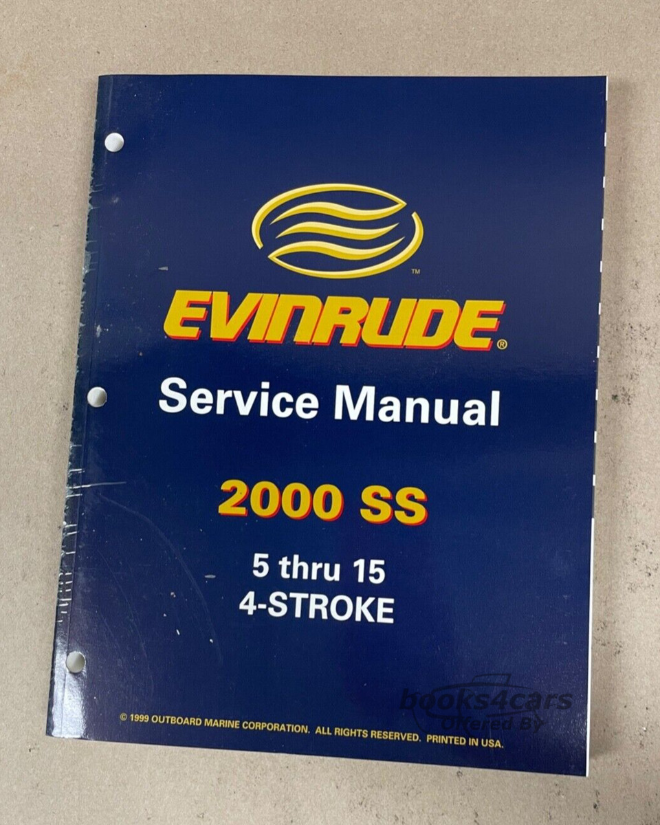 view cover of 2000 SS 5 thru 15 4-stroke Service Manual by Evinrude