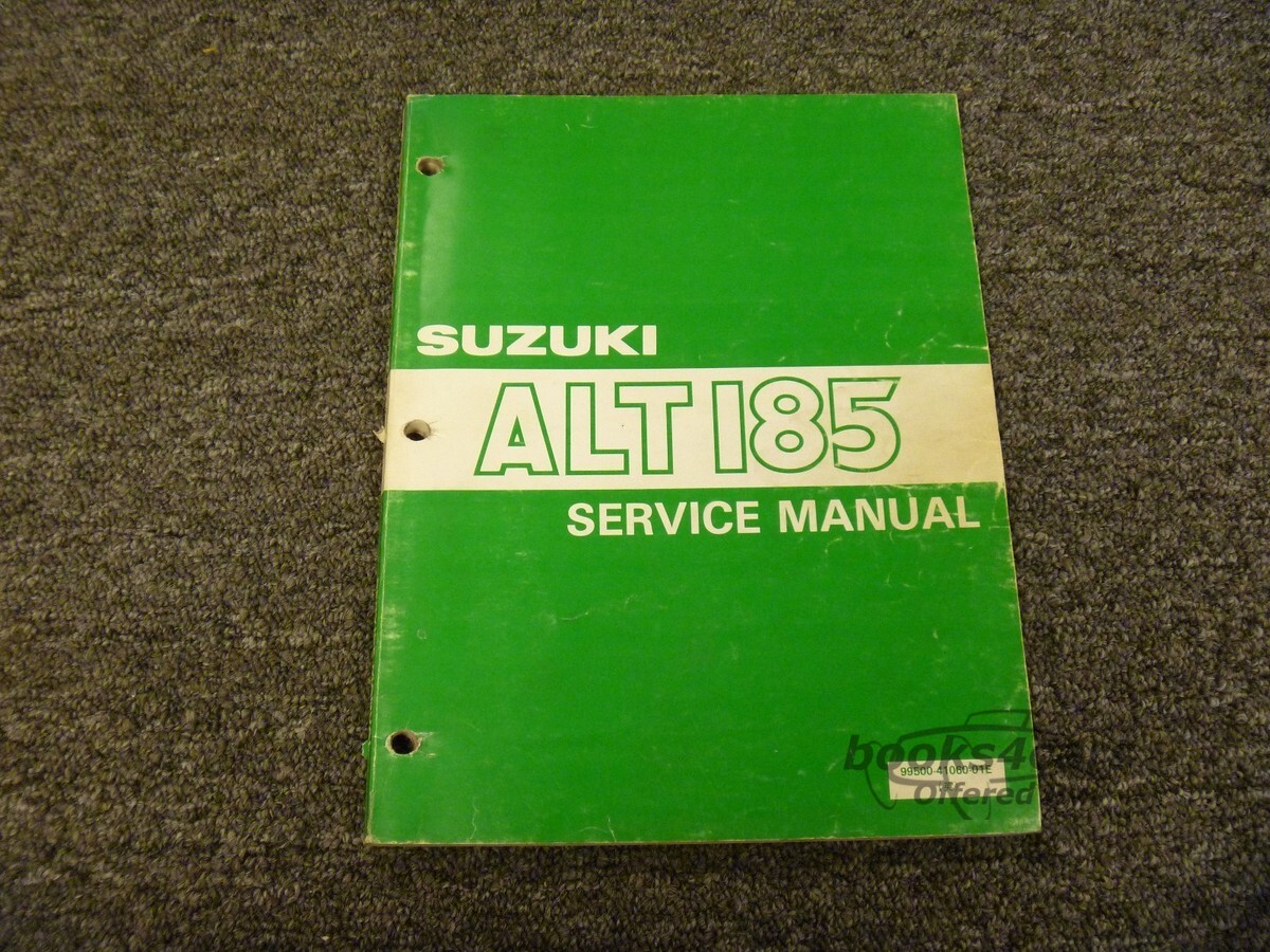 view cover of 1985 ALT185 Shop Service Repair Manual by Suzuki