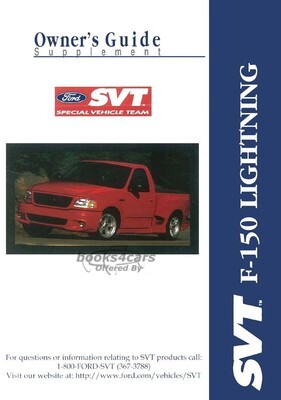 view cover of 1999 F150 Lightning SVT pickup owners manual by Ford truck