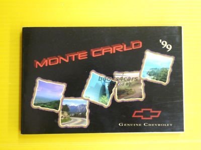 view cover of 1999 Monte Carlo owners manual by Chevrolet