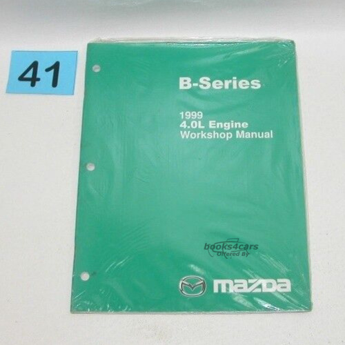 view cover of 1999 4.0 l Engine Workshop Manual by Mazda for B4000 Pcikup Truck