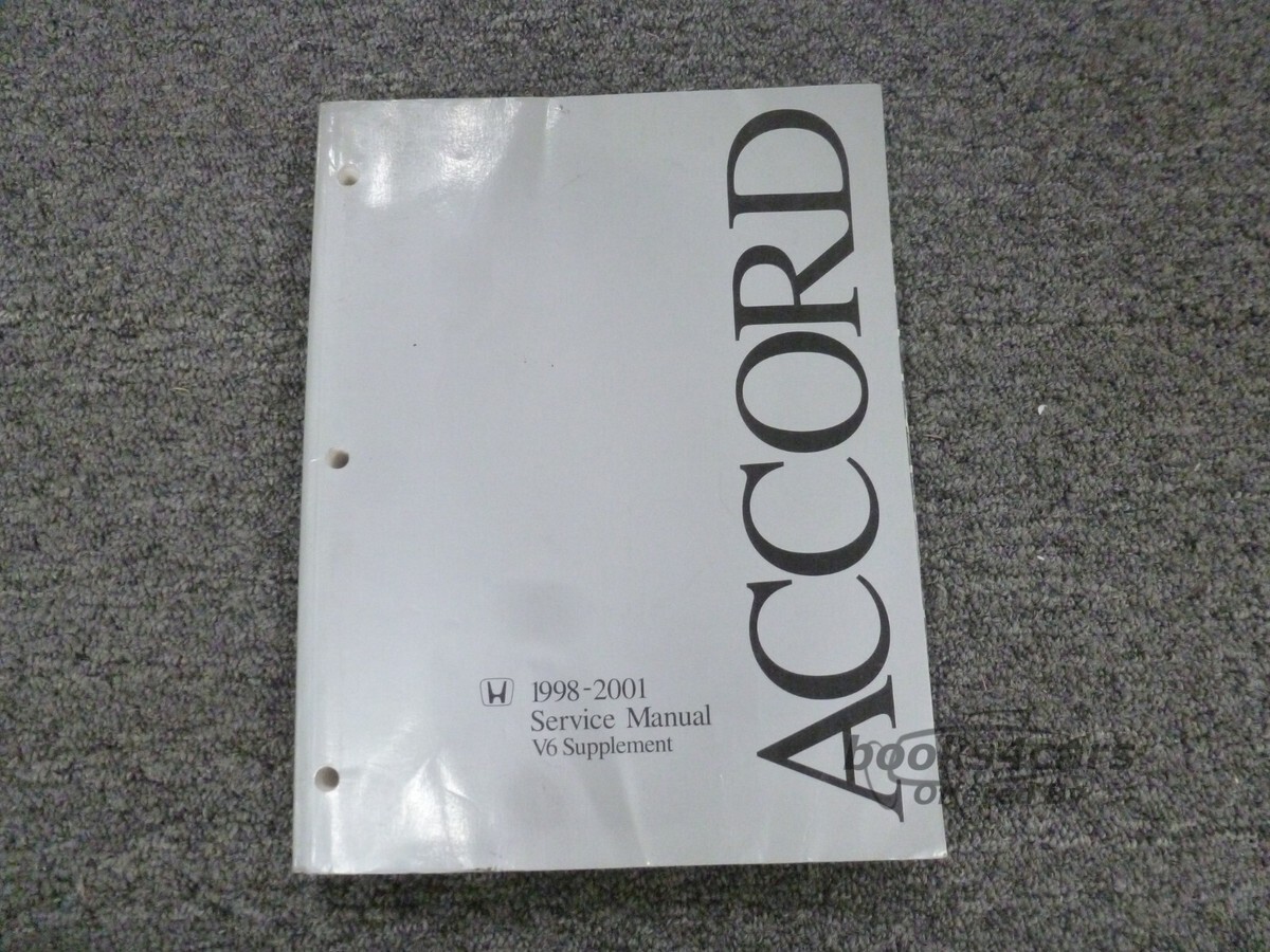view cover of 1998-2001 V6 Accord Shop Service Repair Manual Supplement by Honda