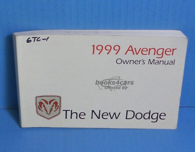 view cover of 1999 Avenger Owners manual by Dodge