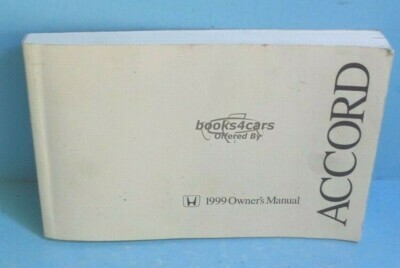 view cover of 1999 Accord Coupe Owners Manual by Honda