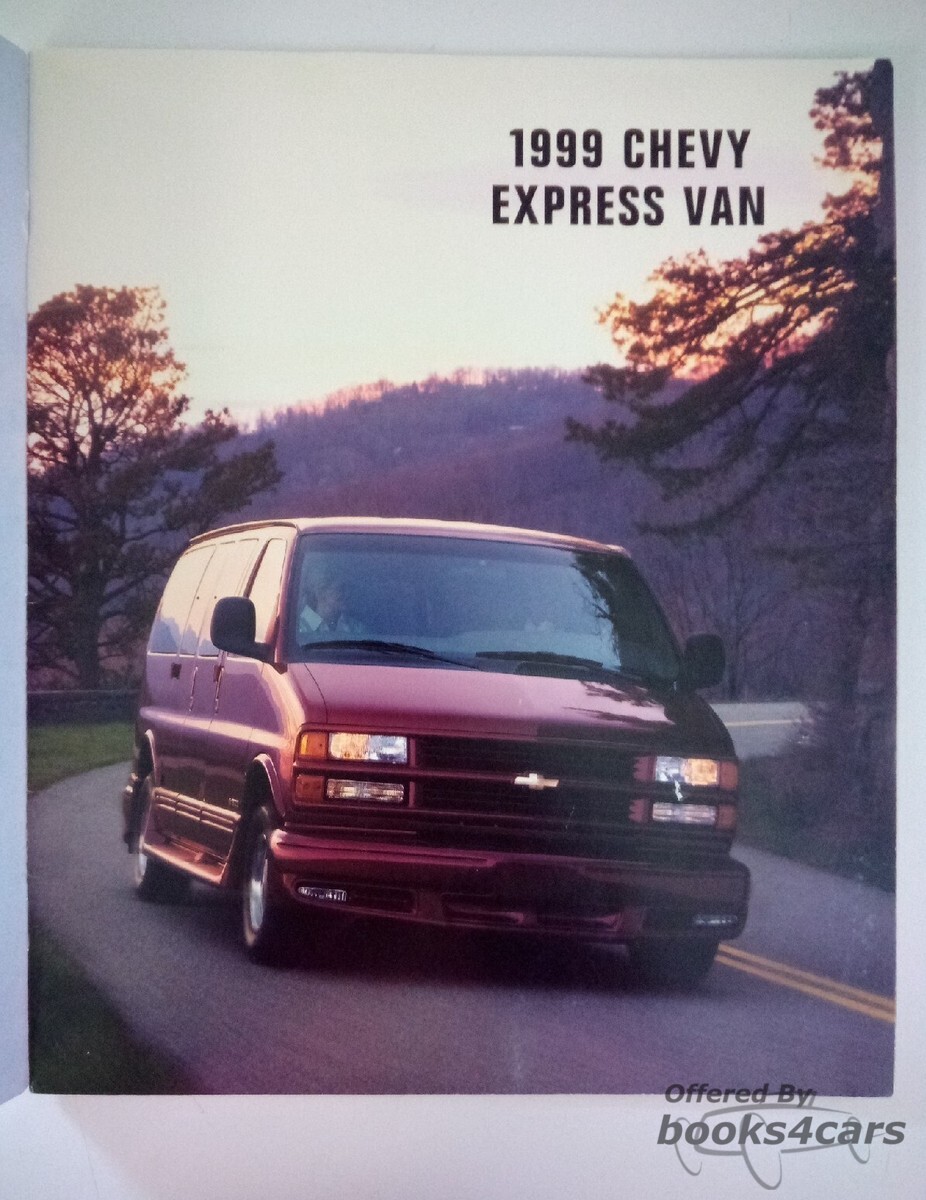 view cover of 1999 Chevrolet Express Van Sales Brochure by Chevy Truck