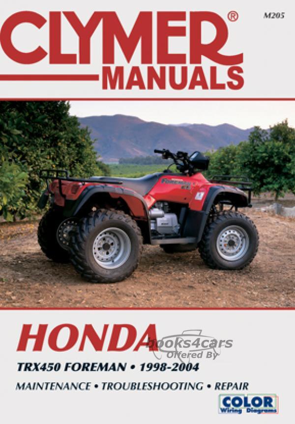 view cover of 1998-2004 Honda TRX450 shop service repair manual by Clymer TRX450ES 450S 450FE 450FM Foreman
