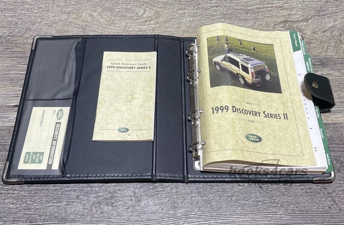 view cover of 1999 Discovery II owners manual by Land Rover