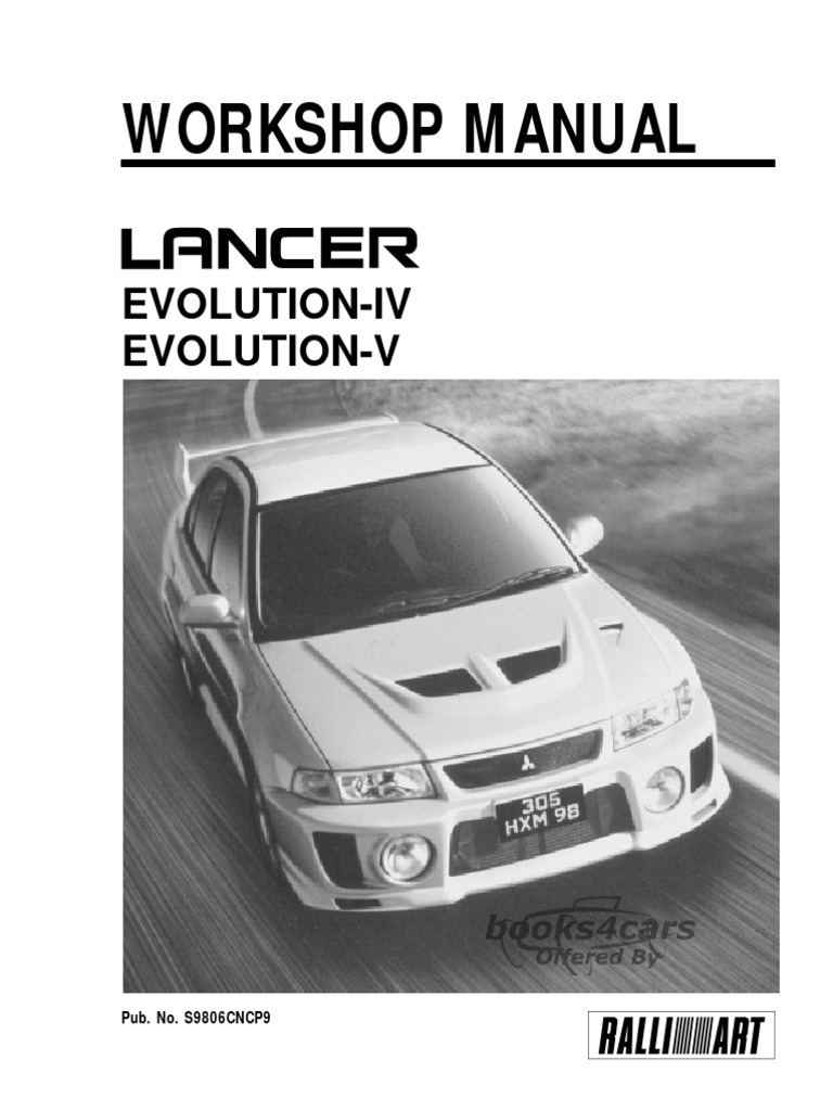 view cover of Lancer Evolution IV V Shop Service Repair Manual by RALLIART (July 1998) Mitsubishi