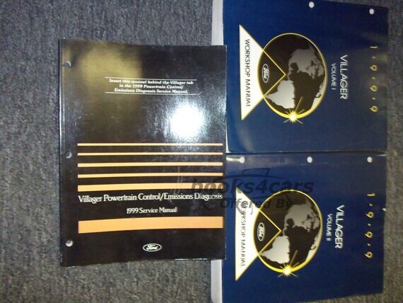 view cover of 1999 Villager Powertrain Control / Emissions Diagnosis Service manual by Ford