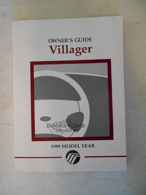 view cover of 1999 Mercury Villager Owners Manual