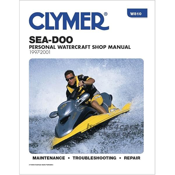 view cover of 1997-2001 Sea Doo Personal Watercraft Shop Service Repair manual, 592 pages by Clymer for Sea Doo Bombardier
