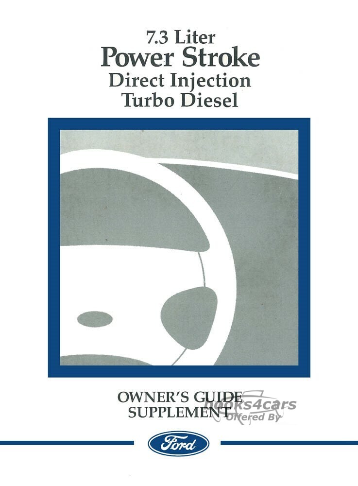 view cover of 2000 7.3L Powerstroke Diesel owners manual supplement by Ford
