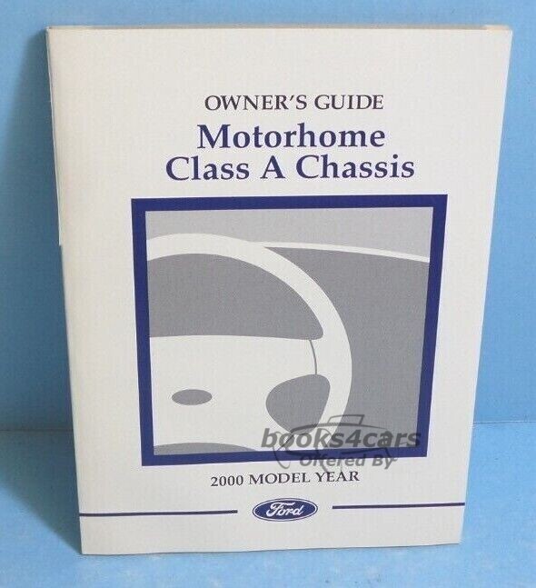 view cover of 2000 Motorhome chassis owners manual by Ford