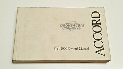 view cover of 2000 Accord Coupe Owners Manual by Honda
