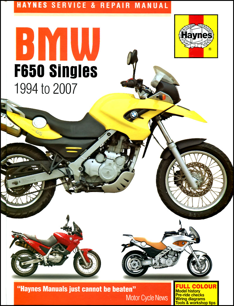 view cover of 1994-2007 BMW F650 Motorcycle Shop Service Repair Manual by Haynes covering all models including ST GS CS Funduro Strada & Dakar also applicable to Aprilia Pegaso 650