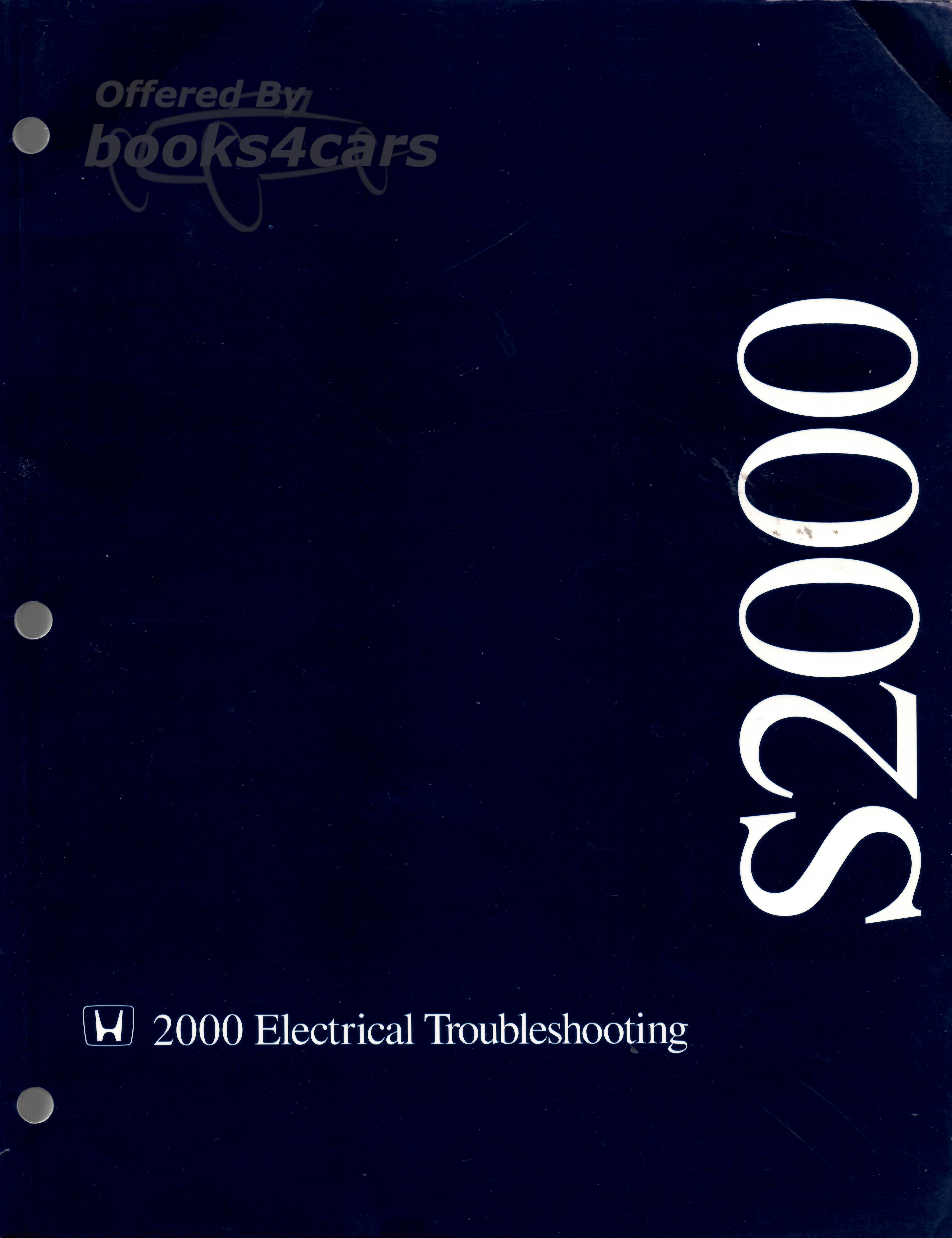 view cover of 2000 S2000 electrical troubleshooting manual by Honda S 2000