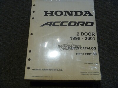 view cover of 1998-2001 Parts Manual for Accord 2-door by Honda