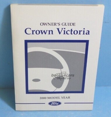 view cover of 2000 Crown Victoria Owners Manual by Ford