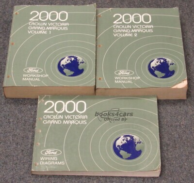 view cover of 2000 Crown Victoria and Grand Marquis 2-volume shop Service repair Manual set by Ford & Mercury