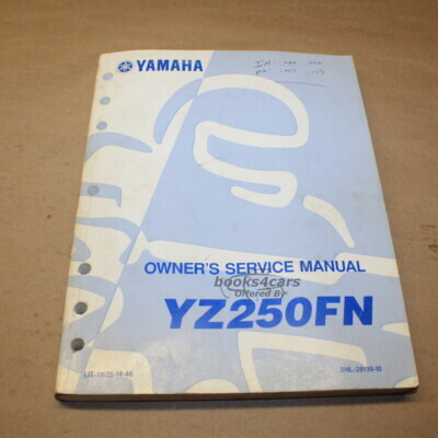 view cover of YZ250FN Shop Service Repair Manual by Yamaha