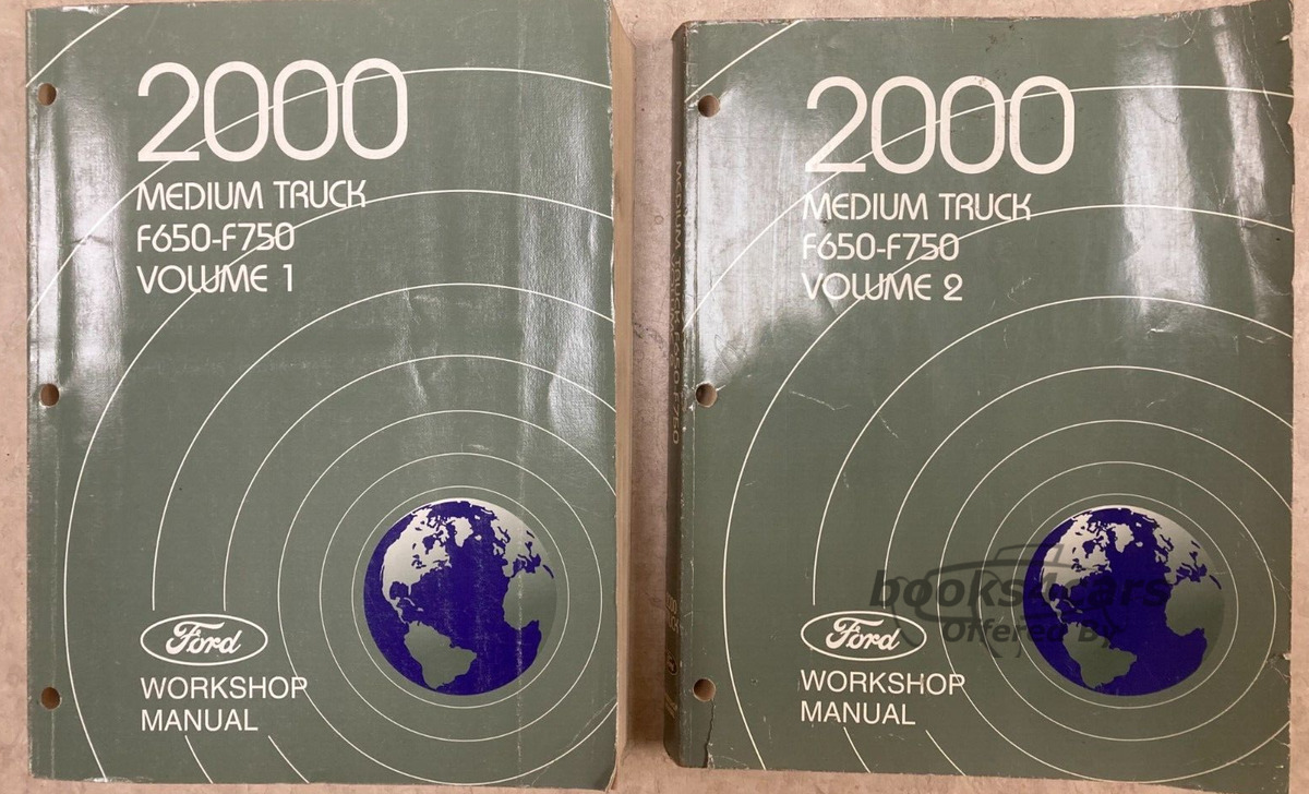 view cover of 2000 F650 - F750 Shop Service Repair Manual 2 volume set by Ford Truck for 650 - 750 F Medium Duty Trucks