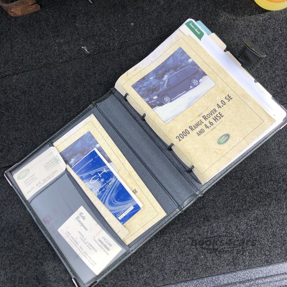 view cover of 2000 Owners Manual by Land Rover Range Rover
