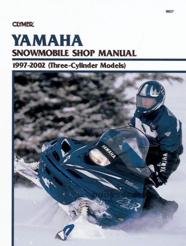 view cover of 1997-2002 Yamaha Snowmobile Three Cylinder Models Shop Service Repair Manual by Clymer