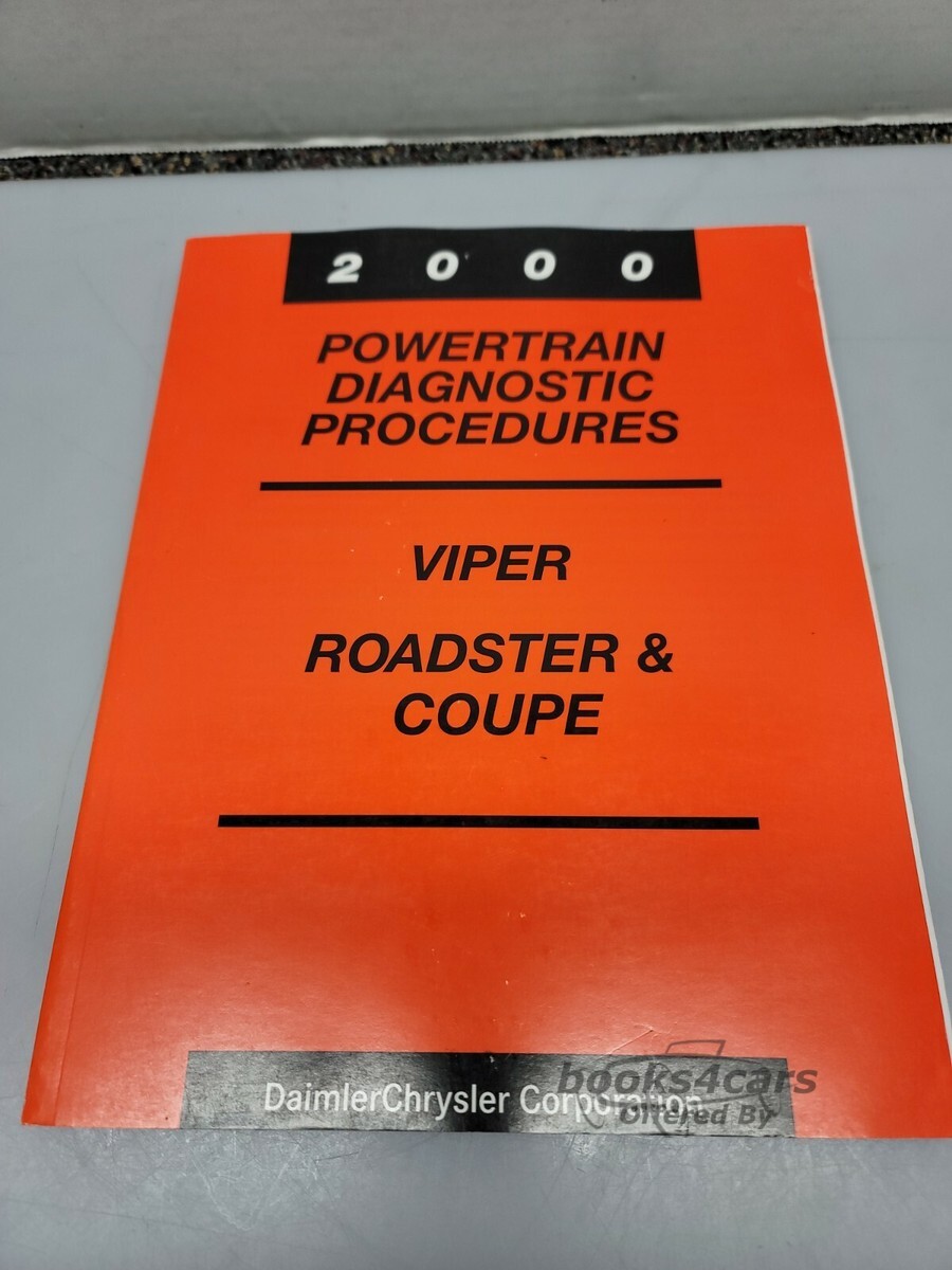 view cover of 2000 Dodge Viper Powertrain Diagnostic Procedures Manual By Daimler Chrysler
