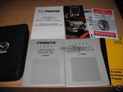 view cover of 2001 Tribute Owners Manual by Mazda