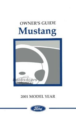 view cover of 2001 Mustang Owners Manual by Ford