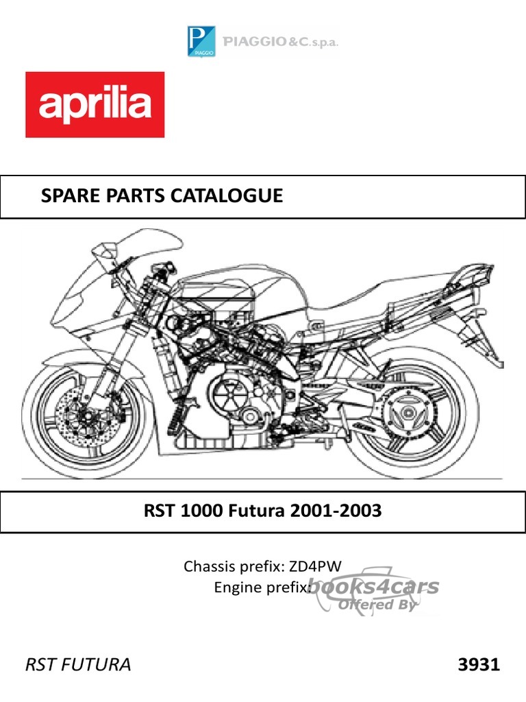 view cover of 2001-2002 Futura parts manual by Aprilia