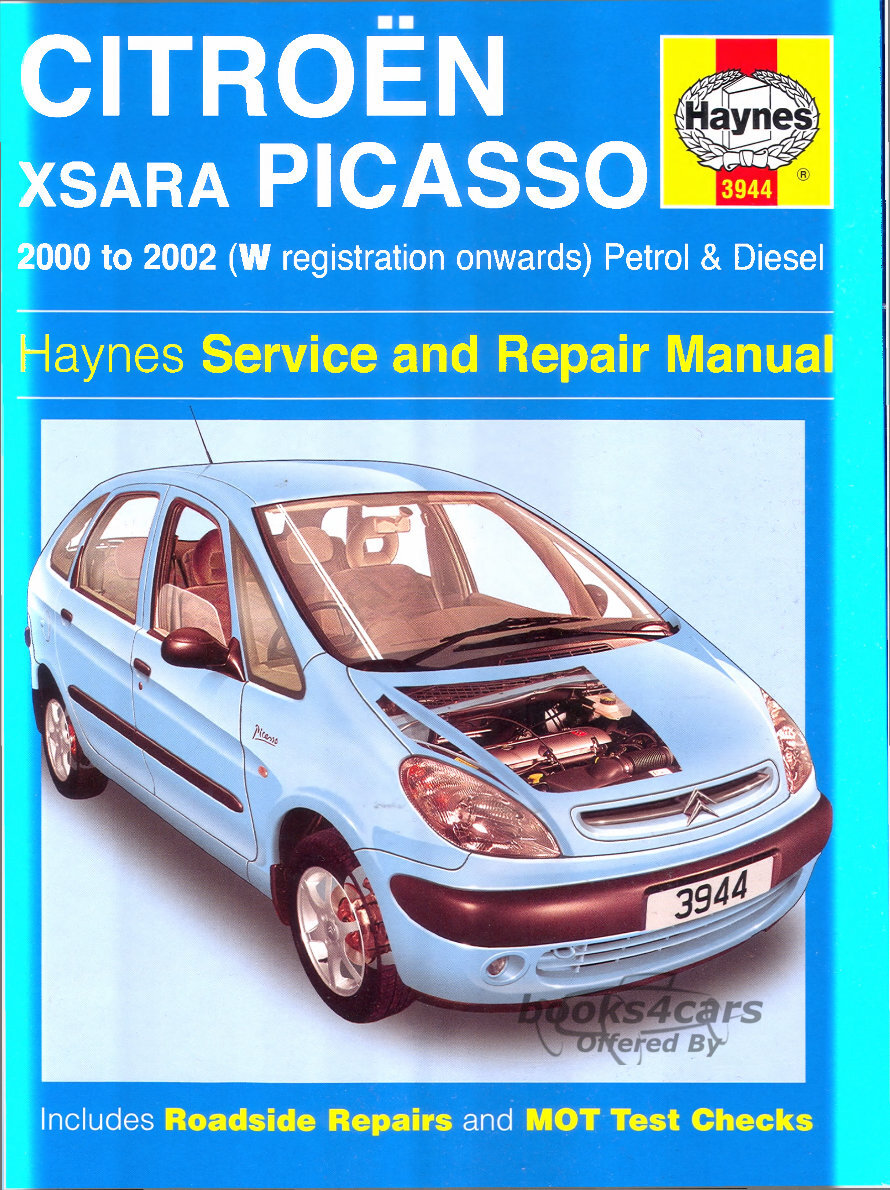 view cover of 2000-2002 Citroen Xsara Picasso MPV Shop Service Repair Manual by Haynes gas & turbo diesel 1587cc 1749cc 1997cc not for Hatchback Estate Coupe models
