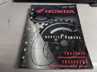 view cover of 2001-2004 TRX500FA & FGA Rubicon Shop Service Repair Manual by Honda TRX 500